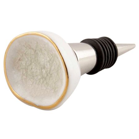 White Ceramic Wine Stopper